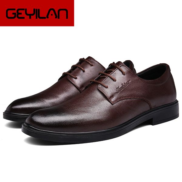 

men casual shoes classic breathable man oxford lace-up business leather man leisure shoes moccasins 37-46 flats *, Black