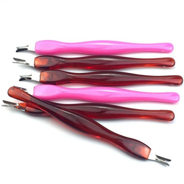 

stainless steel cuticle pusher nail art fork manicure tool for trim dead skin fork nipper pusher trimmer cuticle remover eea1627