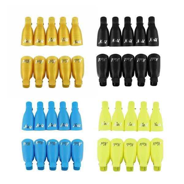 

10pcs plastic nail art soak off cap clip uv gel polish remover wrap tools