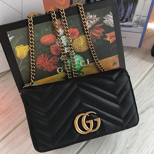 

gucci gucci прямая поставка ретро женщин сумки роскошь дизайнер кожа сумка леди небольшой лоскут цепь сумка через плечо сумочки messenger су