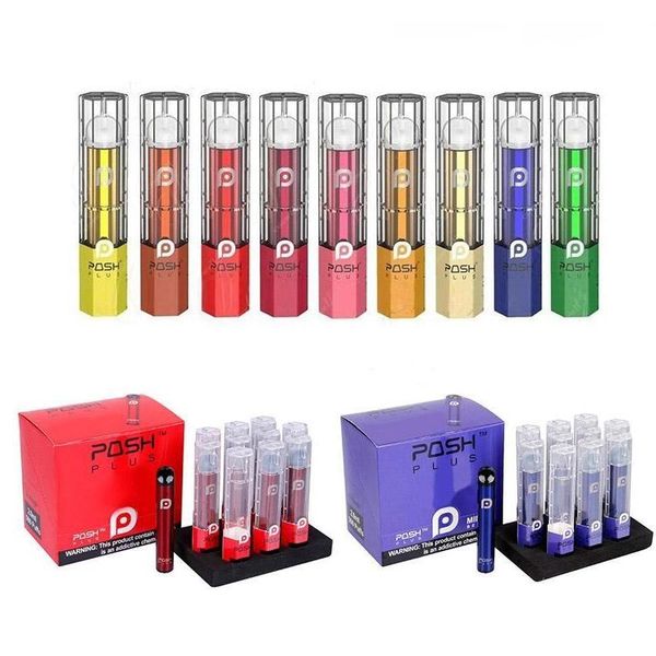 

2020 СЛОЙКА POSH PLUS Одноразовые Vape Pen Устройство Starter Kit 280mAh 2,0 мл 500Puffs Укажи Бобы картриджи