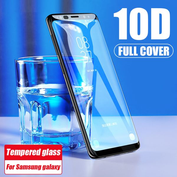 

10d full curved edge tempered glass film for samsung galaxy note 8 9 10 screen protector for samsung s9 s8 s10 plus s10e film