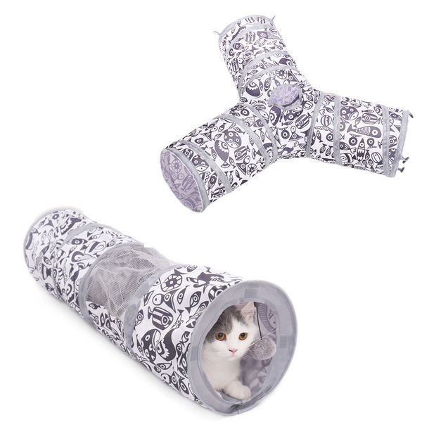 

cat toys pet kitty collapsible tunnel play tubes balls pet kitten cat interactive toy pet supplies