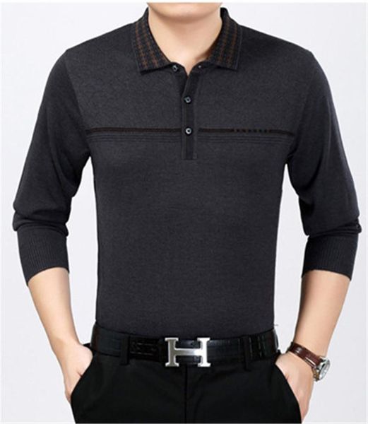 

sleeved lapel close fitting knitted clothing designer luxury fashion sweatshirt mens designer sweater autumn casual long, White;black