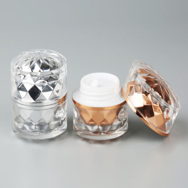 

100pcs/lot 5g plastic cream box nail polish gel boxes 5g cylinder bottle 5ml cosmetics jar
