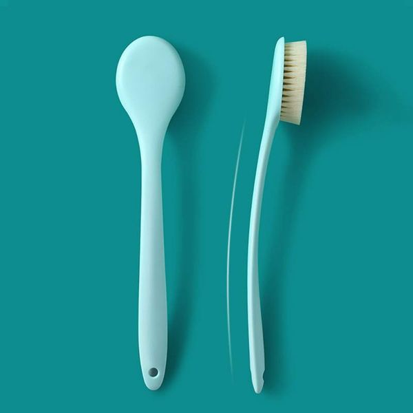 

strong bath shower brush with long handle scrubber brush soft bristle skin body rubbing feet bathroom accesories products