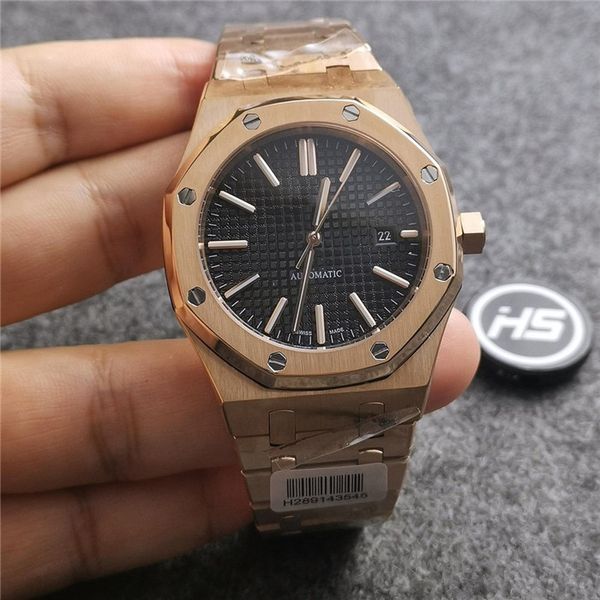 

royal luxury watches 8215 automatic movement 41mm*12mm mineral glass wristwatch 316l steel men watch luxury men mechanical watch black color, Slivery;brown