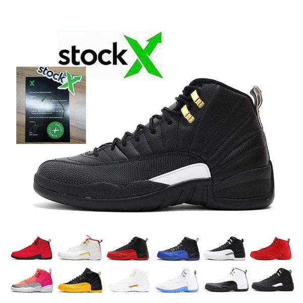 

wholesale mens basketball shoes 12 12s the master royal ov white reverse taxi university gold wings men sports sneakers size 7-13