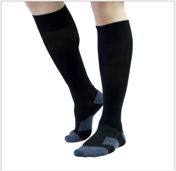 

sports stockings pure color sweat absorption combed cotton wool ring football socks breathable training socks, Black