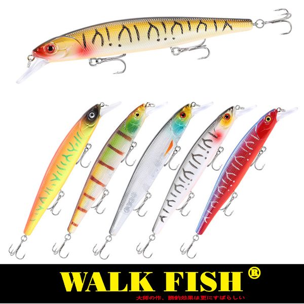 

walk fish 140mm 23g 3d eyes minnow fishing lure crank bait artificial hard bait fishing tackle quality wobblers swimbait