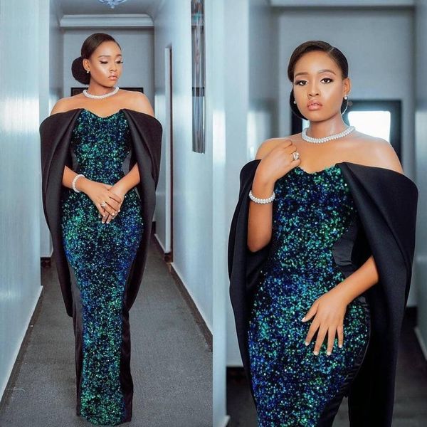 

black girls prom dresses with wraps off the shoulder mermaid evening gowns saudi arabia custom made dresses party robe de soiree