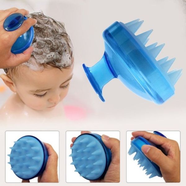 

4styles silicone shampoo brush shampoo scalp massage brush hair washing comb body bath spa slimming massage clean brushes scrubbers