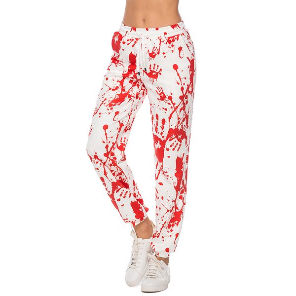 

women running pants casual 3d printed female sports pants fashion high waist fitness for female, Black;blue