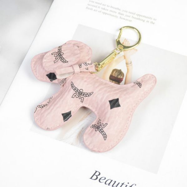 

2020 kids designer cartoon accessories fashion bag pendant dog shape cute key chain ladies bag pendant small gift children bag accessories, Blue