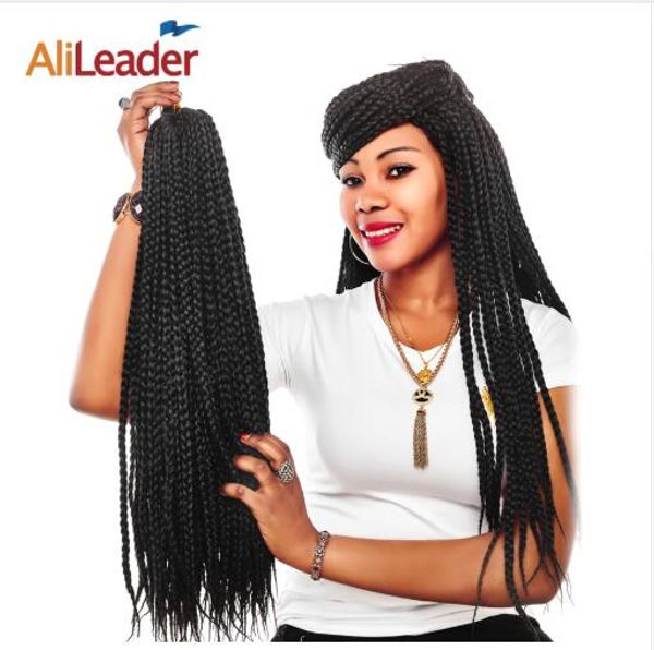 12 24 Inches Crotchet Box Braids Hair Extensions 1b 1 2 Blonde