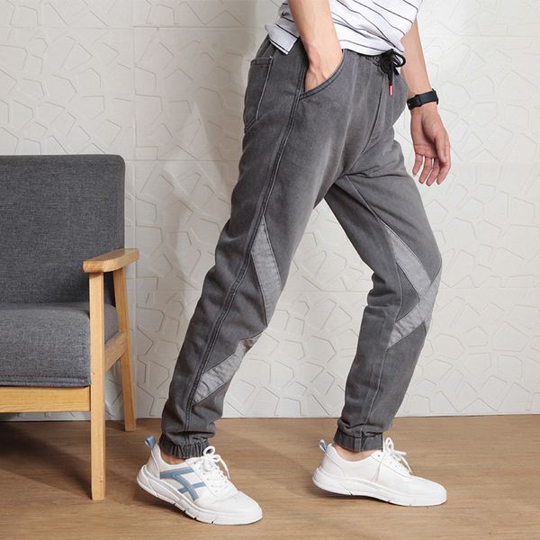 

mens designerautumn fashion small foot jeans men, Blue