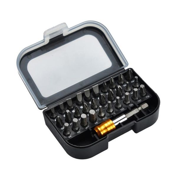 

31 pcs screwdriver bit set 30 most commonly used screwdriver bits + 1 quick release hex chuck extension adapter