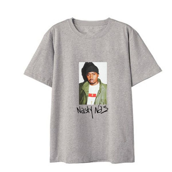 

mens designer t shirts hip hop nasty nas p tee skateboard cool rapper t-shirt men women casual tee fashion, White;black
