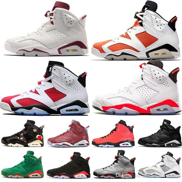 

2019 bred vi 6 6s mens basketball shoes infrared 23 3m reflective tinker gatorade green blue men sport sneaker designer trainer