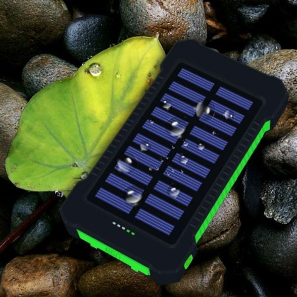 

15000mAh Solar POWERBANK Быстрая зарядка Открытый моды питания банка Портативный внешний за