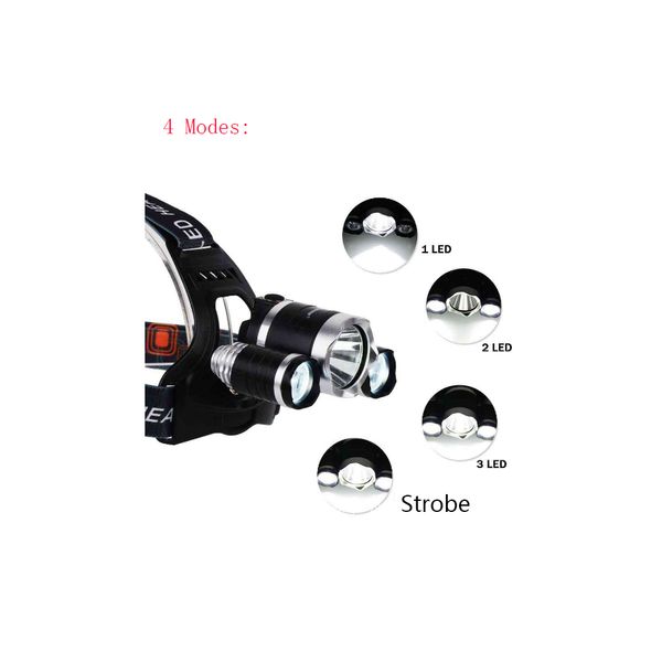 

4 moeds 6000lm t6 led headlight 13000lm t6 2r5 headlamp head lamp flashlight torch headlamp 18650 battery charger camp hunt fish light