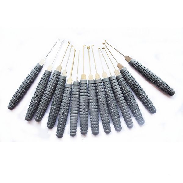 

Goso Dimple 14 Pin Lock Pick & lock Set Tool Door Opener Locksmith Tools with Round Handle