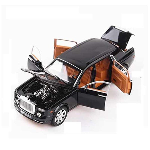 

1:32 alloy pull back car model diecast metal toy vehicles with sound light 6 open doors for kids gift ing