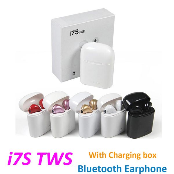

I7 tw wirele bluetooth headphone earbud earphone with charging box twin mini bluetooth earbud for iphone x io android retail box