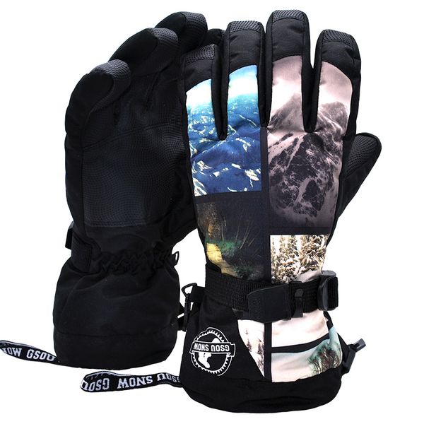 

new style men ski gloves windproof waterproof outdoor sport wear camping riding skiing snowboard wear gsou snow band male glove
