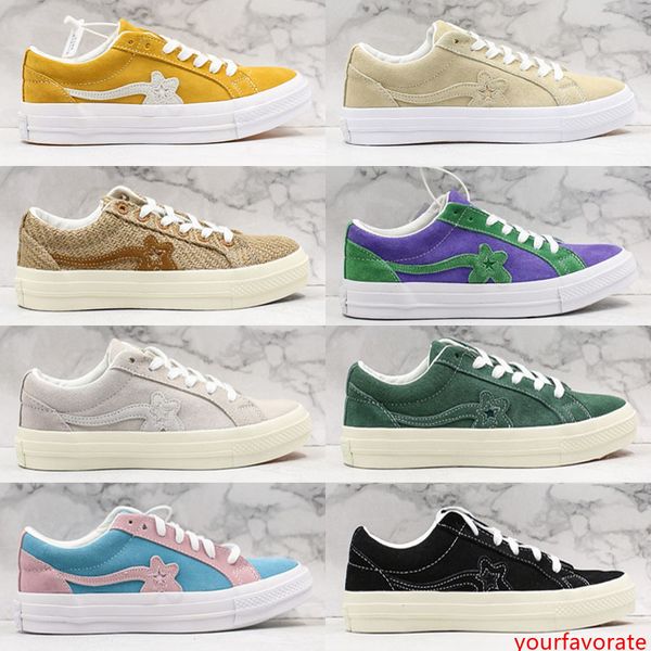

2019 tyler the creator x con one star x golf le fleur ttc solar yellow sneaker trainers shoes canvas shoes