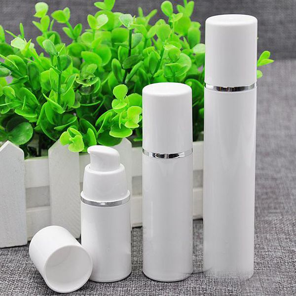 

15ml 30ml 50ml white airle pump bottle travel refillable co metic kin care cream di pen er pp lotion packing container