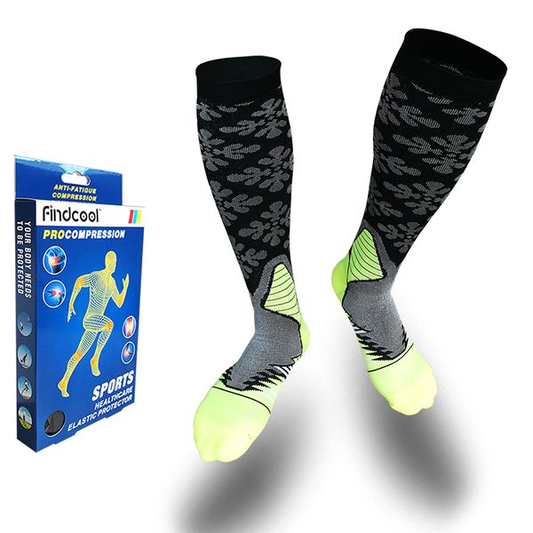 

findcool cycling socks basketball soccer compression socks outdoor sports sock football running hiking yoga cykle meias calcetin, Black