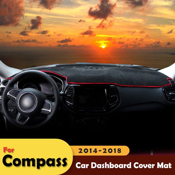 

car dashboard avoid light pad instrument platform desk cover mats carpets for compass 2014 2015 2016 2017 2018 accessories