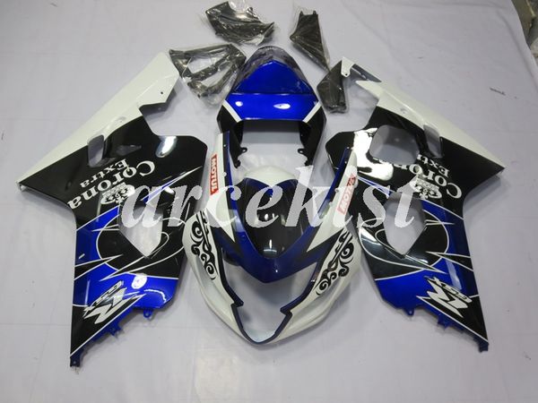 

4 подарки новый abs мотоцикл обтекатели комплекты подходят для suzuki gsx-r600 gsx-r750 600 750 k4 2004 2005 04 05 холодный черный синий бел