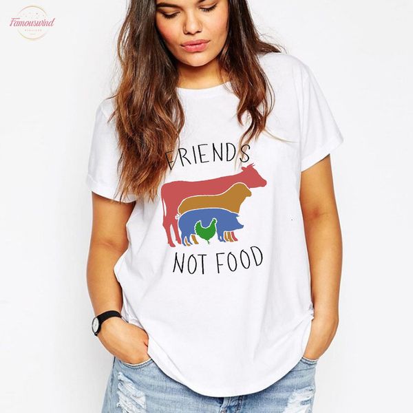 

friends not food t shirt vintage tshirt tee gift for vegan shirt vegetarian natural cute hippie 80s 90s, White