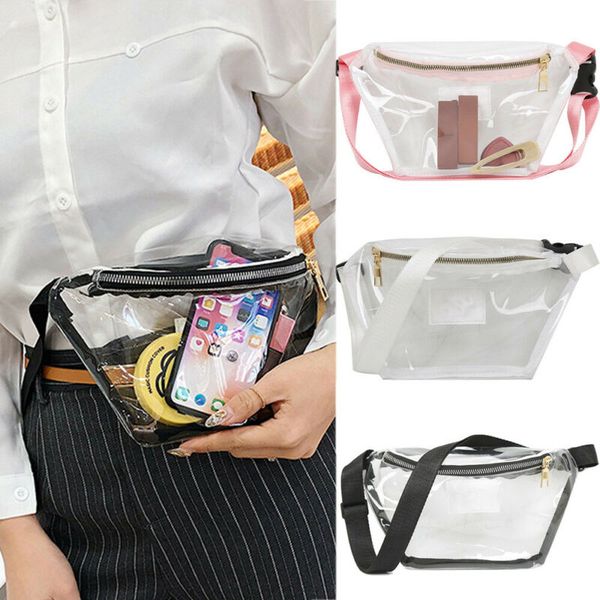 

waist bags men women bag transparent pvc chest clear jelly casual fashion 2021
