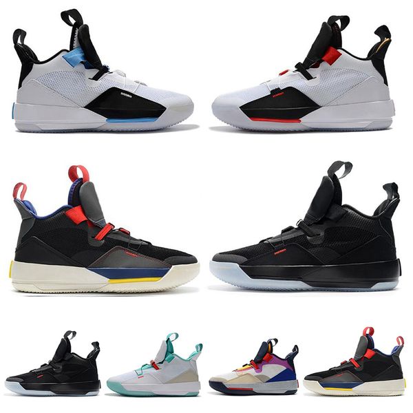

Classic XXXIII 33 Mens Basketball Shoes for Jumpman 33s Future of Flight Tech Pack Black Dark Smoke Grey Sail Sport Sneaker