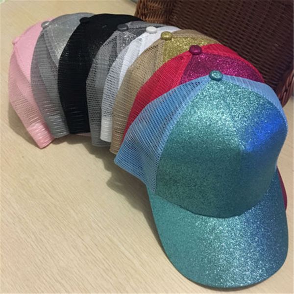 

femme sequin mesh patchwork uv protection visors baseball cap summer hat women sun sport mesh hat hip hop, Blue;gray