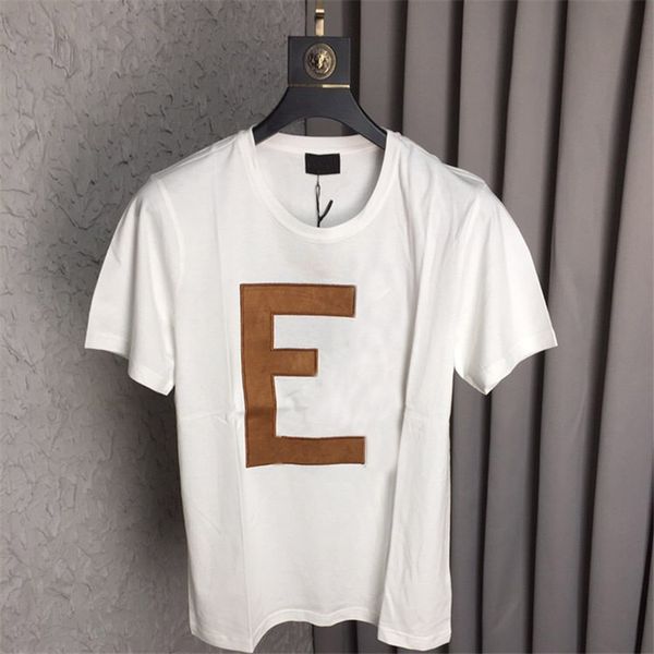 

19ss марка t shirt лето логотип мода короткие рукава тис мужчины женщина couple улица одежда с letters printed cr neck m-3xl, White;black