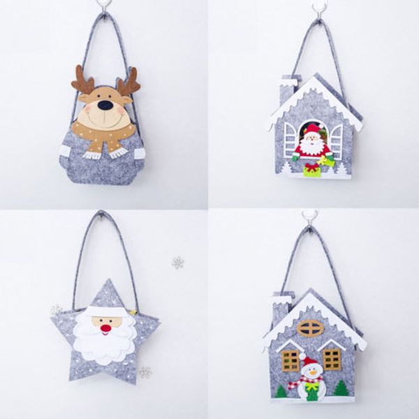 

limit 100 new xmas santa claus gift bags merry christmas snowman candy bag wedding party decor