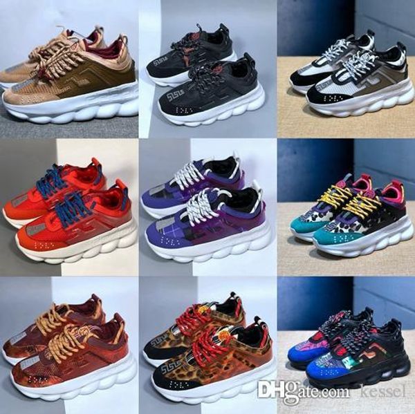 

2019 men women chainz chain reaction love sneakers sport fashion designer casual shoes black trainer lightweight link-embossed sole