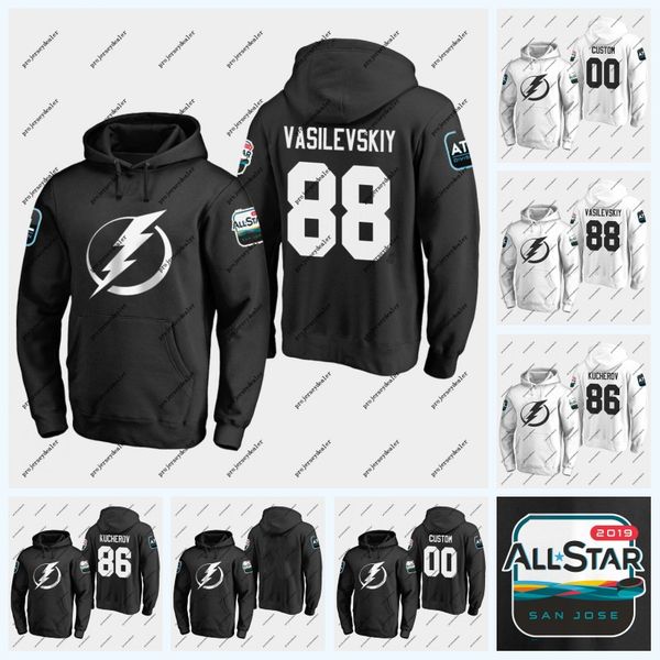 

86 Nikita Kucherov Tampa Bay Lightning 2019 All-Star Game Hoodie Andrei Vasilevskiy Brayden Point Tyler Johnson Cedric Paquette Jersey