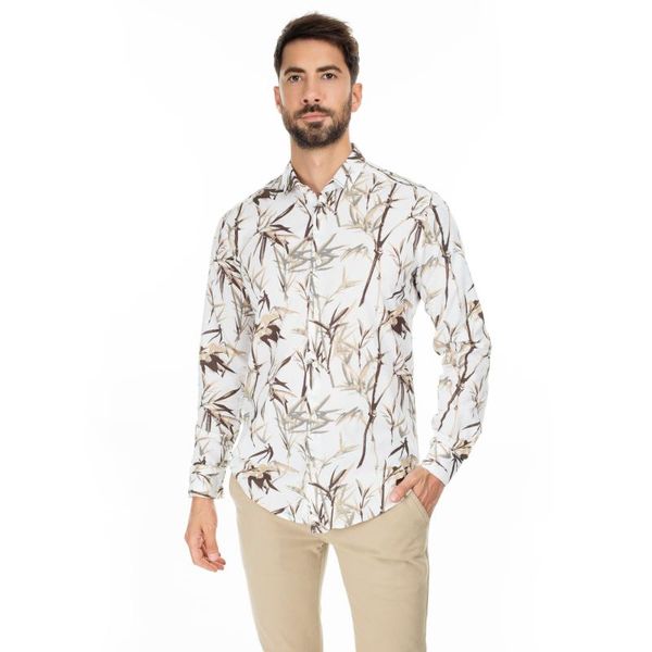 

Buratti Pattern Slim Fit Shirt MALE SHIRT CF20S111761, White;black