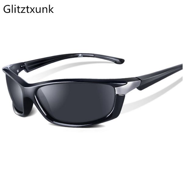 

glitztxunk 2020 new fashion black polarized sunglasses men sport sunglasses outdoor driving sports fishing eyewear, White;black