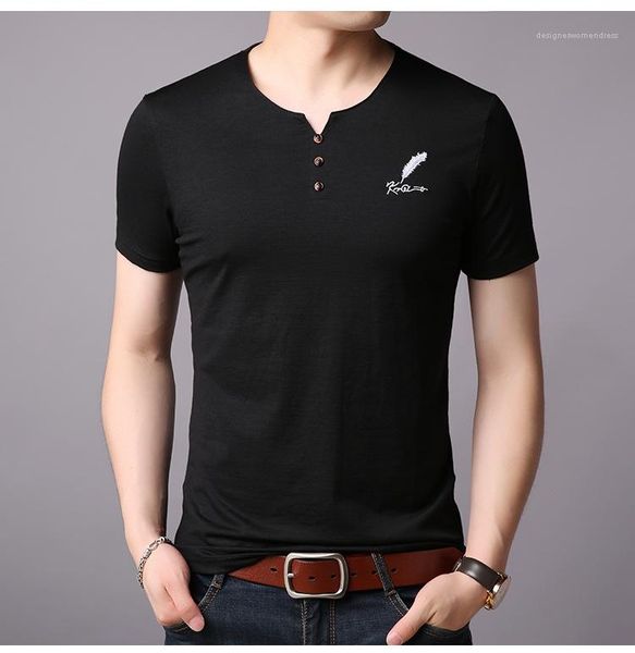 

fashion crew neck male clothing solid color loose mens tees breathable summer short sleeve mens tshirts new, White;black