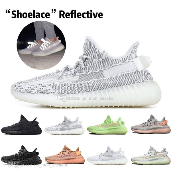 

Hot Kanye West Clay V2 Static Reflective GID Glow In The Dark Mens Running Shoes Hyperspace True Form Zebra Women Sports Designer Sneakers