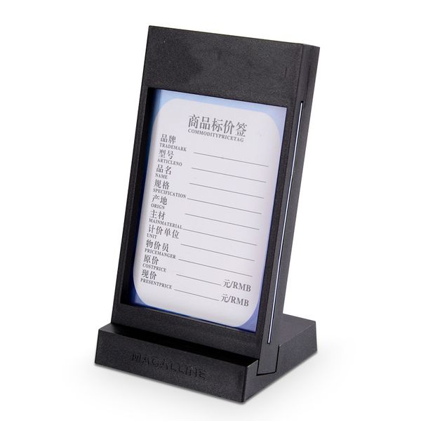 

shopping mall price tag display label stand merchandise info card hold frame table plastic sign holder stand customized logo