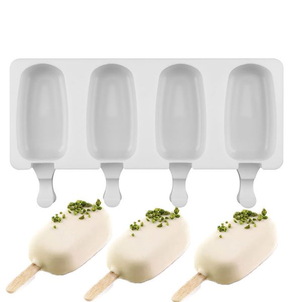 

1pcs large/small homemade silicone ice cream molds 2 size ice lolly moulds er cream bar molds maker