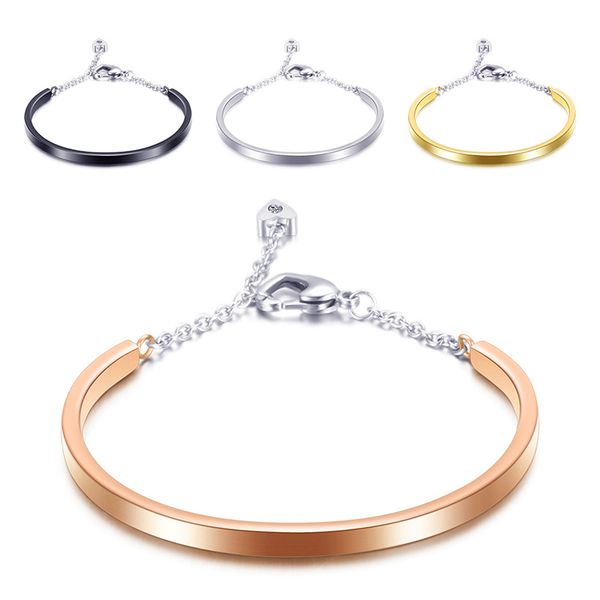 

дизайнер роскошь известные ювелирные изделия розовое золото из нержавеющей стали браслеты браслеты женское сердце навсегда любовь браслет дл, Golden;silver