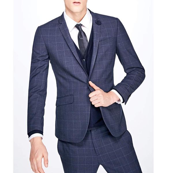 

mens plaid suit business skinny suits men suit mens grooming wedding suit wedding costume for men 2 pcs (jacket+pants, White;black